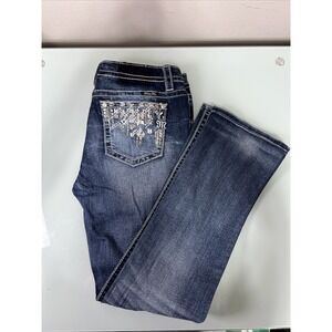 Miss Me Jeans Women's 33 Bootcut Bling Rhinestone Denim Y2K Western Cowgirl